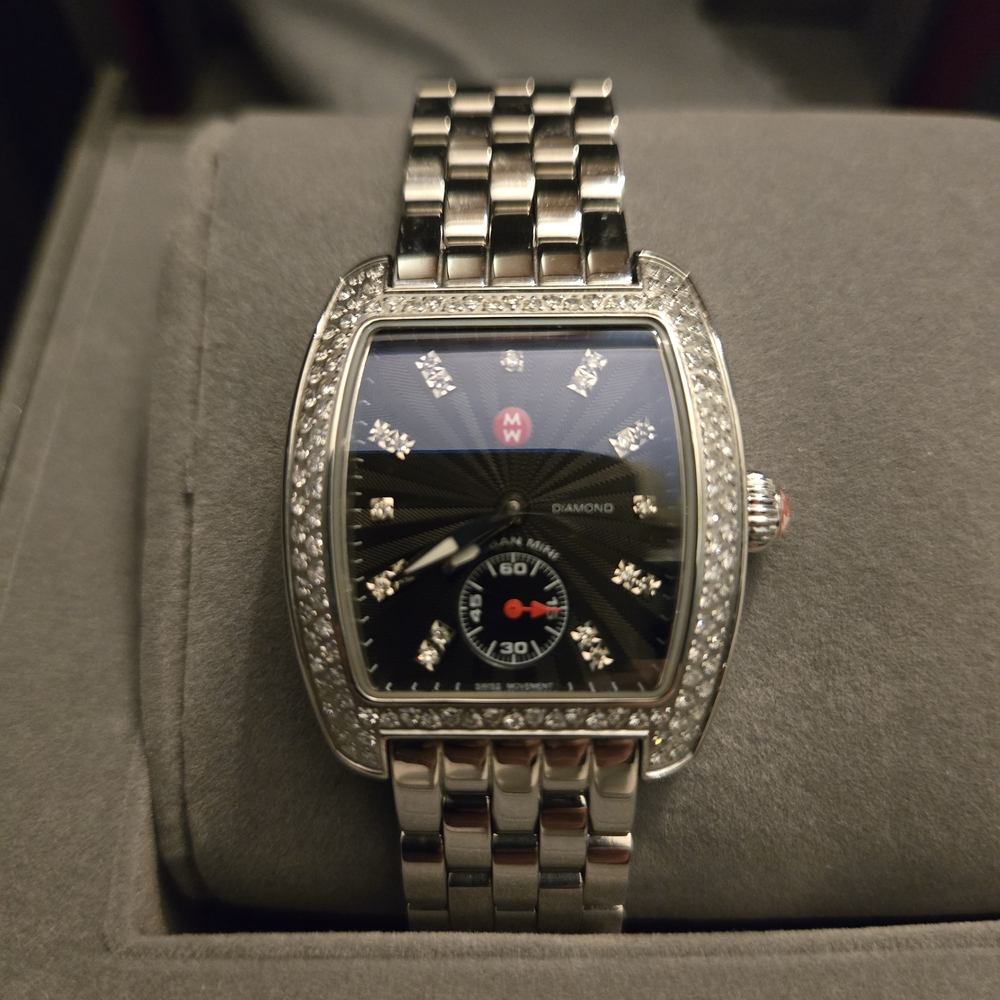 Michele Mini URBAN Diamond Watch with Extra Strap